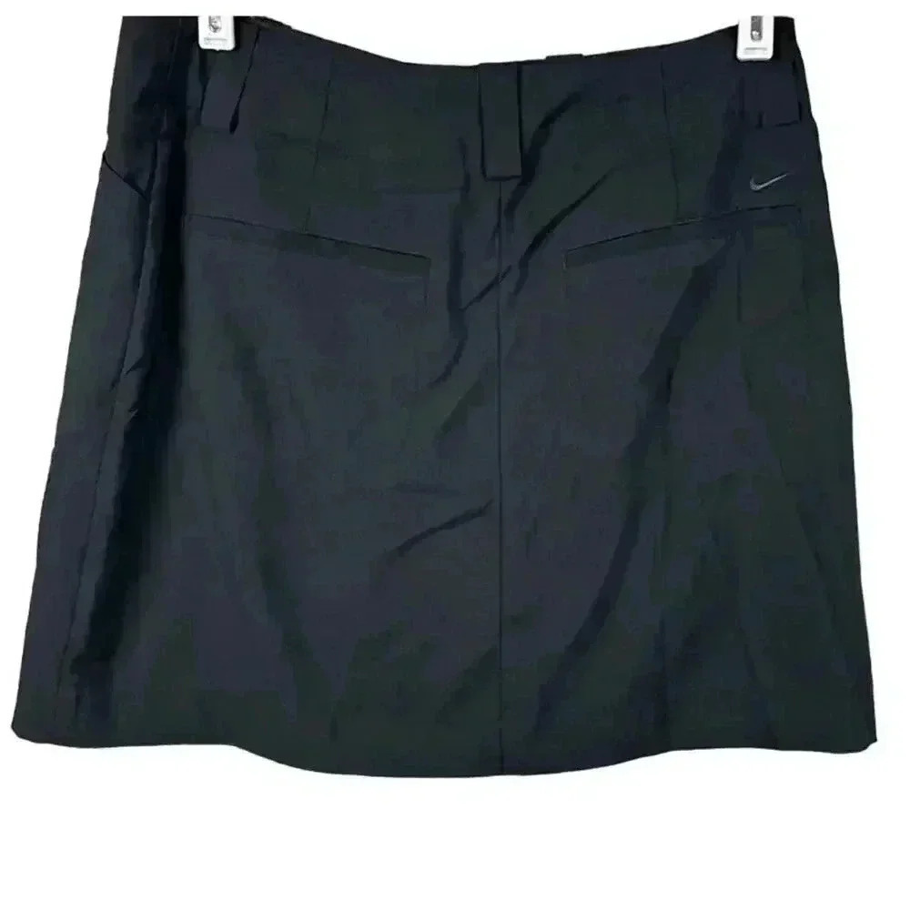 Nike Golf Dri-Fit  Black Athletic Skort Skirt Size 0 Belt Loops with Pockets